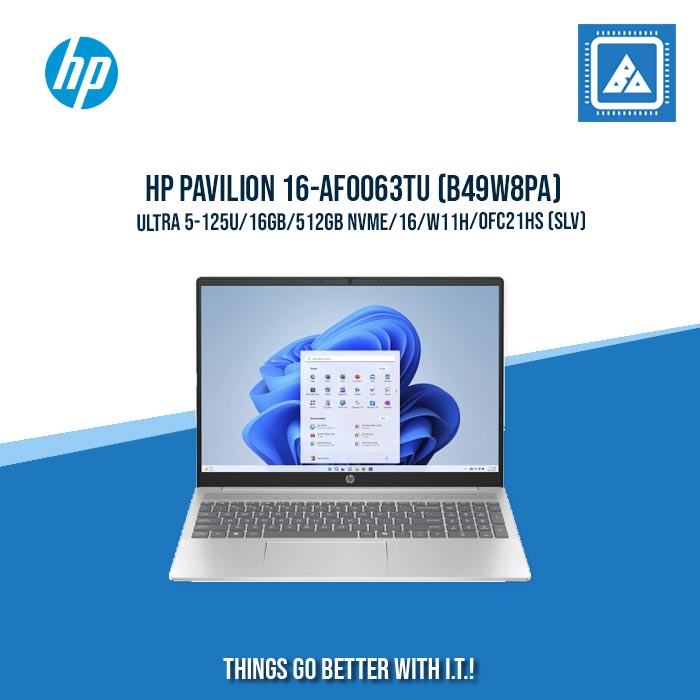 HP PAVILION 16-AF0063TU (B49W8PA) ULTRA 5-125U/16GB/512GB NVME/16/W11H/OFC21HS (SLV) |BEST FOR STUDENTS LAPTOP| HP PAVILION 16-AF0063TU (B49W8PA) ULTRA 5-125U/16GB/512GB NVME/16/W11H/OFC21HS (SLV) |BEST FOR STUDENTS LAPTOP|